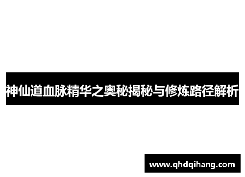 神仙道血脉精华之奥秘揭秘与修炼路径解析
